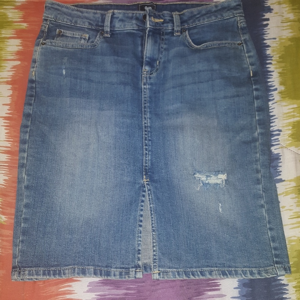 Gap jean mini skirt